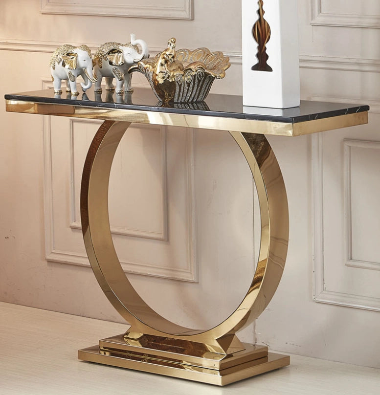 Circle Marble Top Console