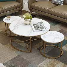 Belize Marble Center Tables Set of 3