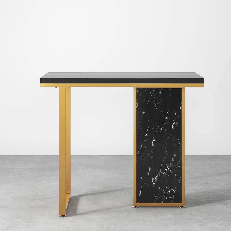 Table with Wooden Top Entryway Table Metal Console Table